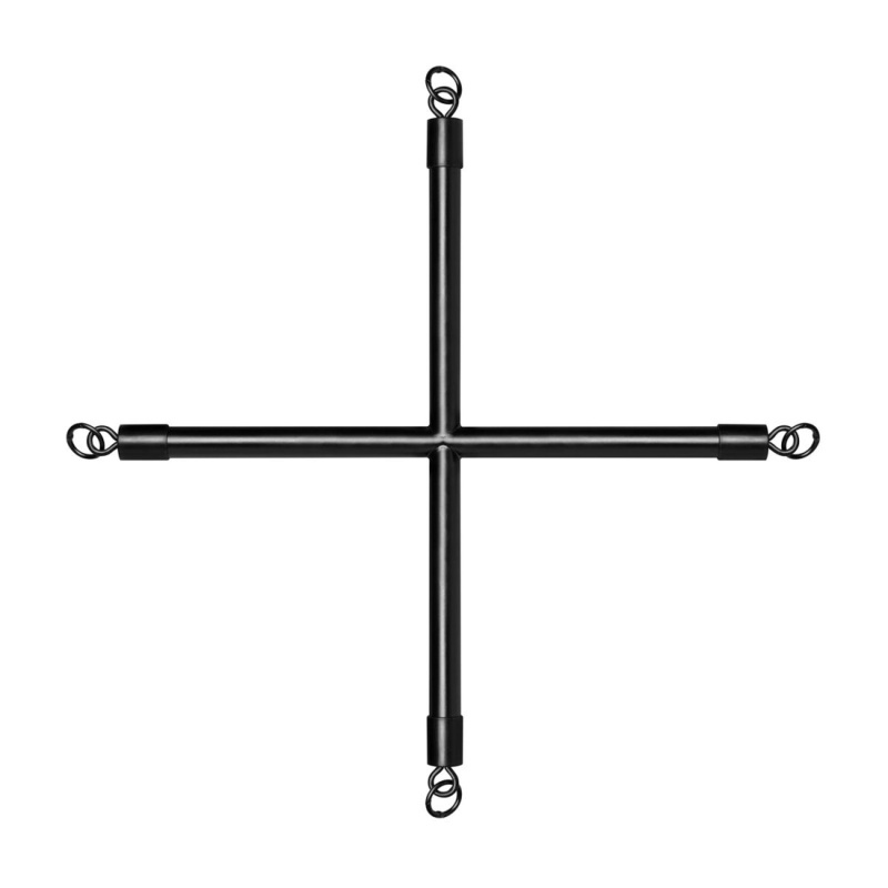 Bedroom Fantasies - Hog Tie Cross BarWith Cuffs Black - 3