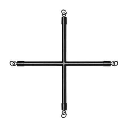 Bedroom Fantasies - Hog Tie Cross BarWith Cuffs Black - 3