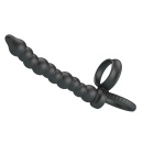 Pierścień nasadowy Diilon z korkiem analnym - silikonowy 2w1, wodoszczelny, 15 cm - 2