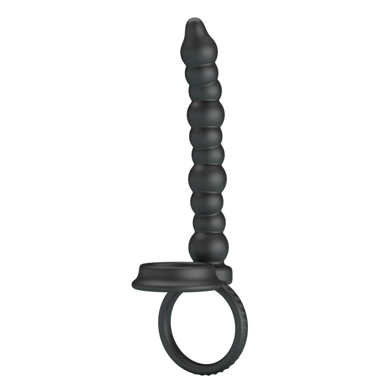 Pierścień nasadowy Diilon z korkiem analnym - silikonowy 2w1, wodoszczelny, 15 cm - 3