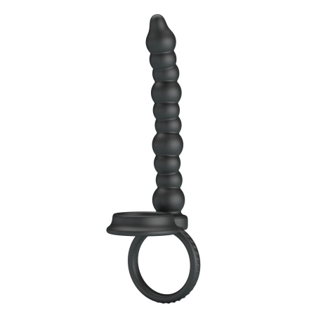 Pierścień nasadowy Diilon z korkiem analnym - silikonowy 2w1, wodoszczelny, 15 cm - 3