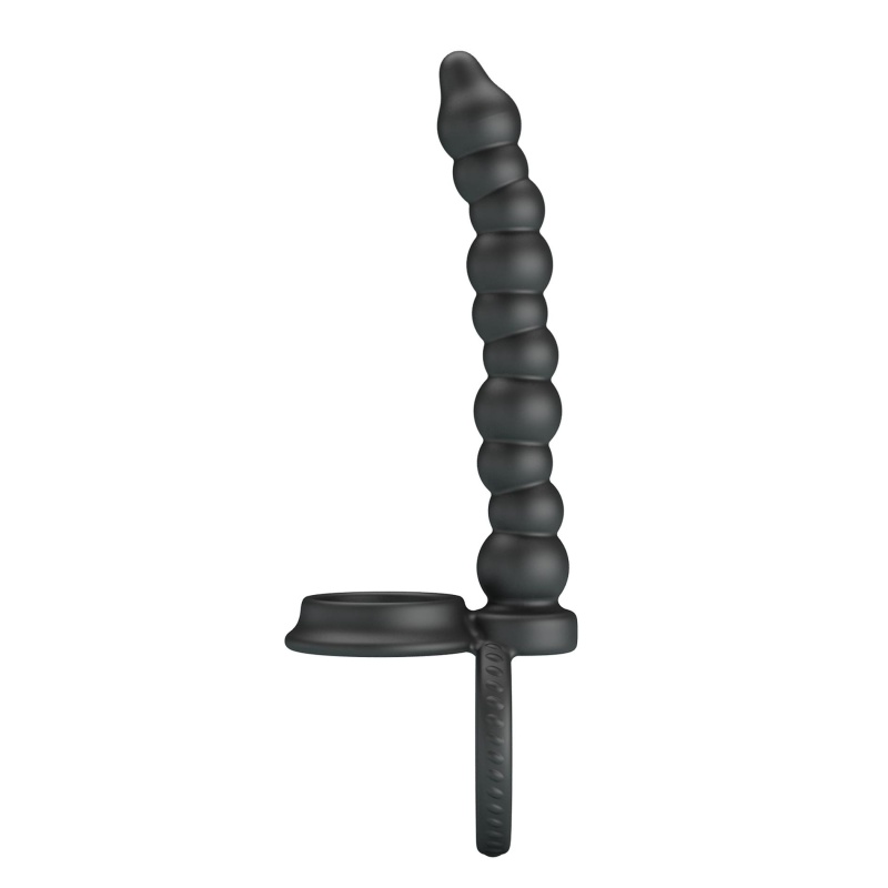 Pierścień nasadowy Diilon z korkiem analnym - silikonowy 2w1, wodoszczelny, 15 cm - 4