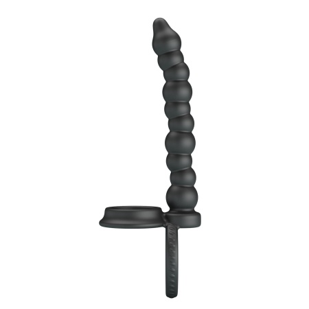 Pierścień nasadowy Diilon z korkiem analnym - silikonowy 2w1, wodoszczelny, 15 cm - 4