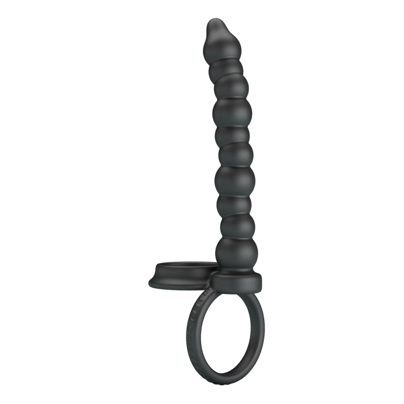 Pierścień nasadowy Diilon z korkiem analnym - silikonowy 2w1, wodoszczelny, 15 cm - 5
