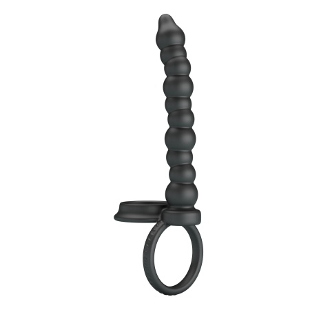 Pierścień nasadowy Diilon z korkiem analnym - silikonowy 2w1, wodoszczelny, 15 cm - 5