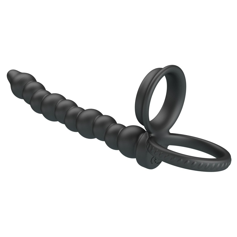 Pierścień nasadowy Diilon z korkiem analnym - silikonowy 2w1, wodoszczelny, 15 cm - 6