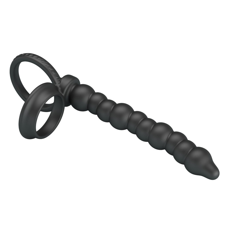 Pierścień nasadowy Diilon z korkiem analnym - silikonowy 2w1, wodoszczelny, 15 cm - 8
