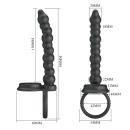 Pierścień nasadowy Diilon z korkiem analnym - silikonowy 2w1, wodoszczelny, 15 cm - 9