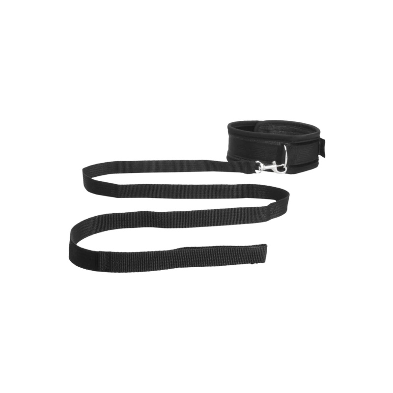 Velvet Adjustable Collar with Leash - 4