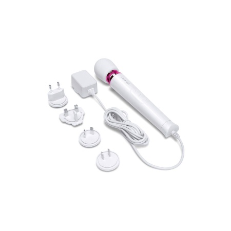 Powerful Petite Plug-In White - masażer-wibrator sieciowy z silikonową głowicą, 10 intensywności, 6 wzorców, 25 cm - 3