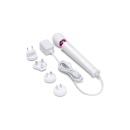 Powerful Petite Plug-In White - masażer-wibrator sieciowy z silikonową głowicą, 10 intensywności, 6 wzorców, 25 cm - 3