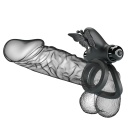 Pierścień na penisa PASSIONATE RING IX z wibracjami, silikon, ok. 10 cm - 2