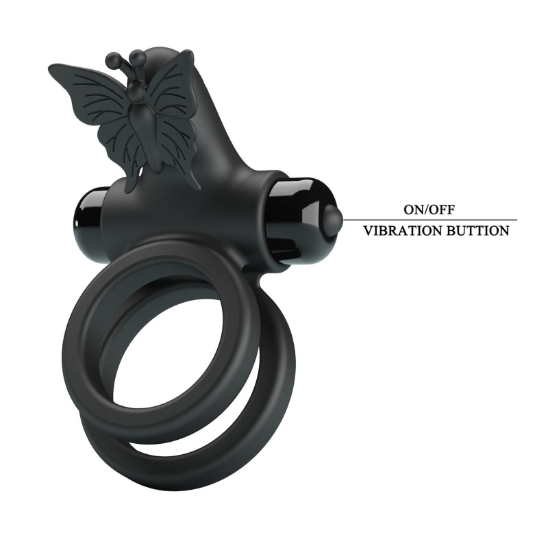 Pierścień na penisa PASSIONATE RING IX z wibracjami, silikon, ok. 10 cm - 9