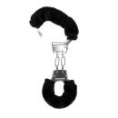 Furry Metal Hand Cuffs - Black - 5