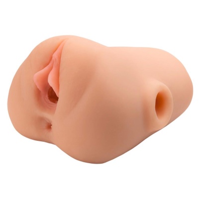 Masturbator PDXP Double Pounder Vibrating z systemem Squeeze Core, 2 kanały stymulacyjne, wibracja, 20,5 cm - 1 2