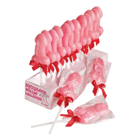 Willie Lollipop Display 24 Pcs Pink - 2