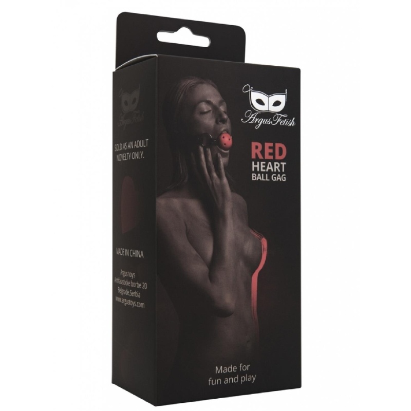 Red Heart Ball Gag - 2