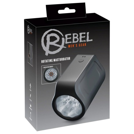 Masturbator Rebel Rotating z obrotowym wkładem TPE, 7 trybami obrotu i długością 12,2 cm - 1