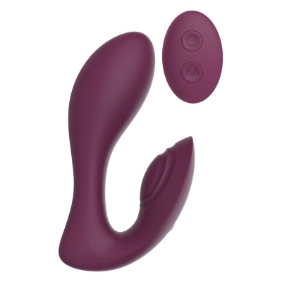 Wibrator podwójny ESSENTIALS ULTRA DUAL VIBE z dwoma silnikami i pilotem, elastyczna oś, długość 13 cm - 1 2