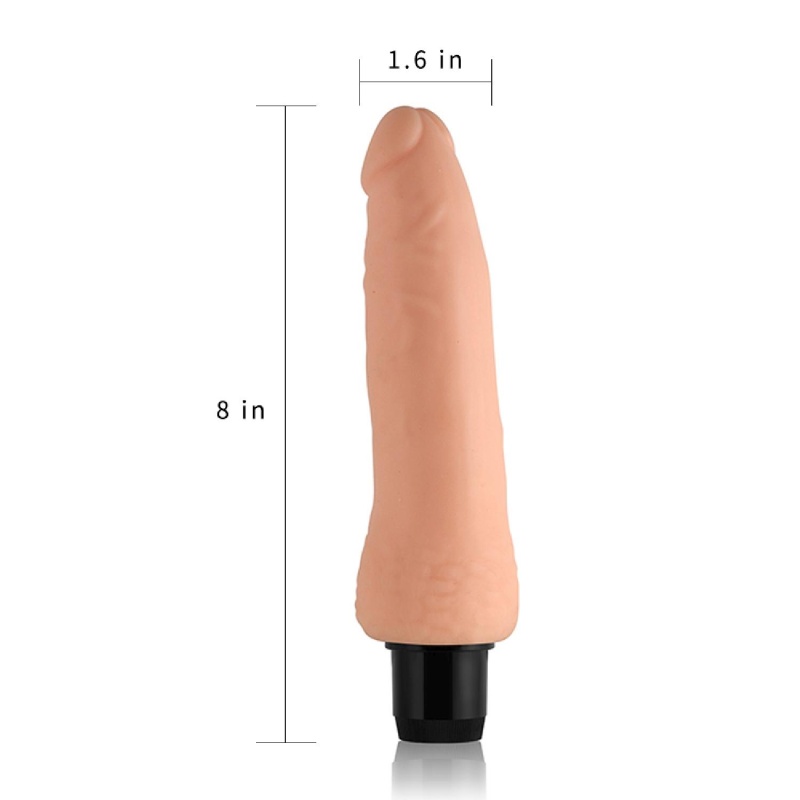 Wibrator Real Feel Cyberskin 20 cm x 4 cm kolor cielisty - 6