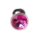Korek analny Jewellery Red Gold - polerowana stal nierdzewna z diamentem, długość 7 cm, średnica 2,7 cm - 1