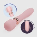 Różdżka masująca Jinx Dual w kolorze różowego wina, dł. 21 cm, z grzaniem - 6