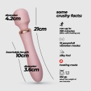 Różdżka masująca Jinx Dual w kolorze różowego wina, dł. 21 cm, z grzaniem - 8