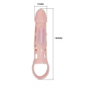 Rękaw na penisa Harrison z wibracją i pierścieniem na mosznę, 18 cm - 2