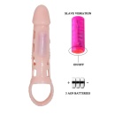 Rękaw na penisa Harrison z wibracją i pierścieniem na mosznę, 18 cm - 3