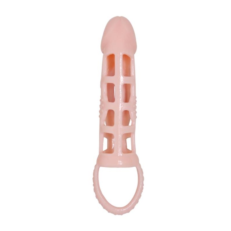 Rękaw na penisa Harrison z wibracją i pierścieniem na mosznę, 18 cm - 6