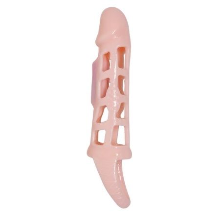 Rękaw na penisa Harrison z wibracją i pierścieniem na mosznę, 18 cm - 8