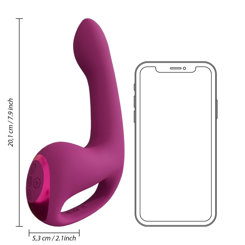 Riko - Rechargeable Triple Action Thumper with Advanced Finger Motion & Pulse Wave Stimulator - Pink - 10