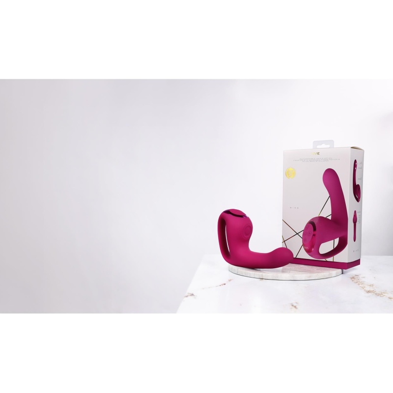Riko - Rechargeable Triple Action Thumper with Advanced Finger Motion & Pulse Wave Stimulator - Pink - 12