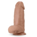 Dildo Au Naturel Chub 10" Mocha - dwuwarstwowy TPE z technologią FlexiShaft™, przyssawką, 25,4 cm - 3