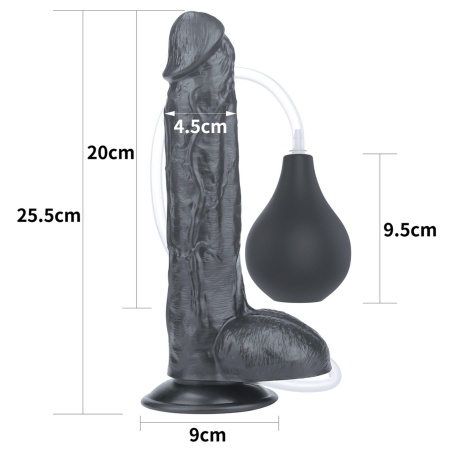 Dildo z wytryskiem Squirt Extreme 25,4 cm (10") – czarny - 2