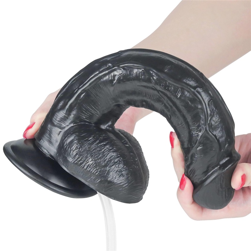 Dildo z wytryskiem Squirt Extreme 25,4 cm (10") – czarny - 5