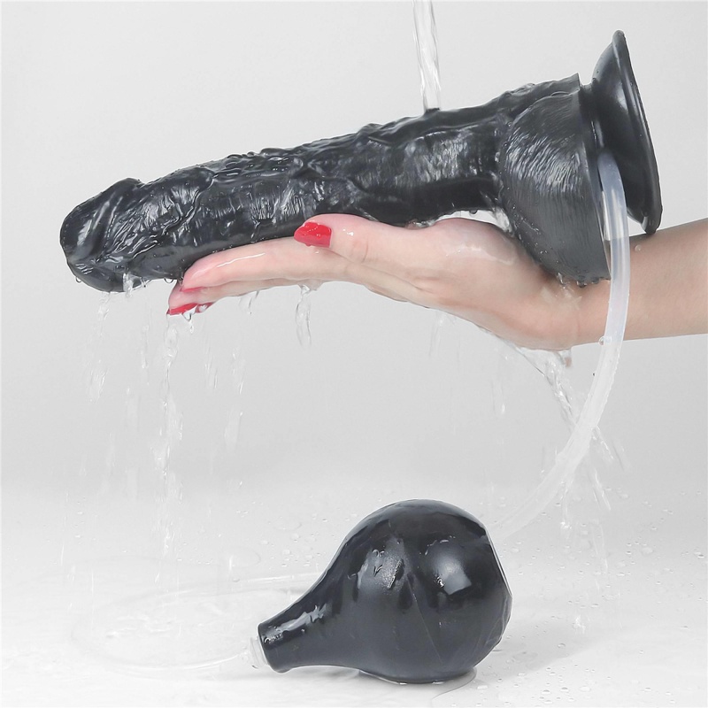 Dildo z wytryskiem Squirt Extreme 25,4 cm (10") – czarny - 7