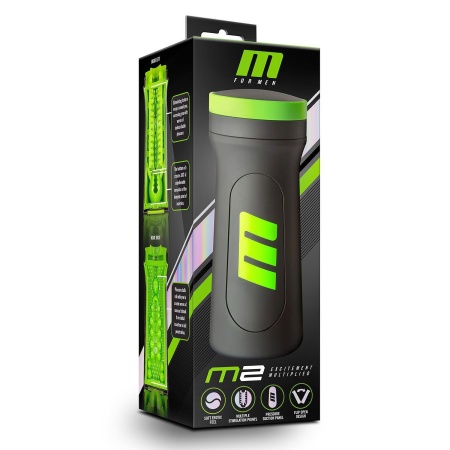 Masturbator M2 Superior Stroker Black - regulacja nacisku, długość całkowita 21,6 cm - 1