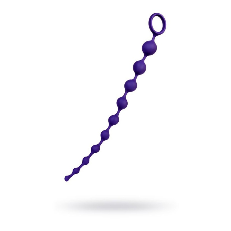 Koraliki analne Grape Violet - 10 kuleczek o stopniowo rosnącej średnicy z pętlą bezpieczeństwa - 1