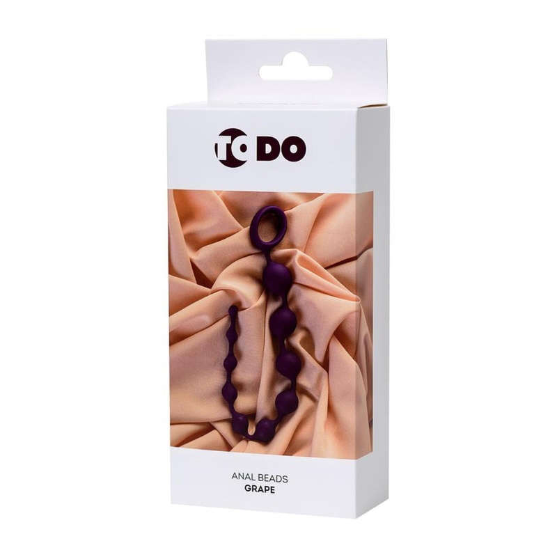 Koraliki analne Grape Violet - 10 kuleczek o stopniowo rosnącej średnicy z pętlą bezpieczeństwa - 3