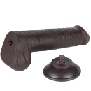 Dildo Sliding Skin Dual Layer Dong 20 cm, czarne - 8