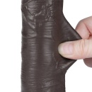 Dildo Sliding Skin Dual Layer Dong 20 cm, czarne - 9