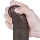 Dildo Sliding Skin Dual Layer Dong 20 cm, czarne - 10
