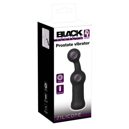 Wibrator do masażu prostaty Black Velvets z elastyczną kulkową końcówką 5 cm i 10 trybami wibracji, 18,9 cm - 1