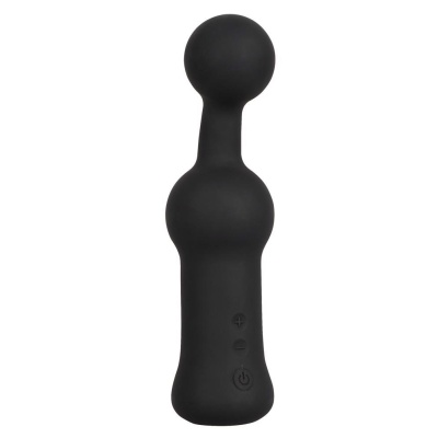 Wibrator do masażu prostaty Black Velvets z elastyczną kulkową końcówką 5 cm i 10 trybami wibracji, 18,9 cm - 1 2