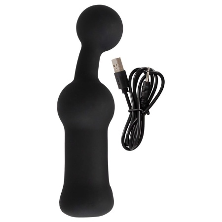 Wibrator do masażu prostaty Black Velvets z elastyczną kulkową końcówką 5 cm i 10 trybami wibracji, 18,9 cm - 8
