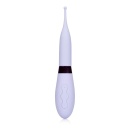 Wibrator Silicone Tip - zakrzywiony korpus z wypustkami, matowy silikon, panel 3 przycisków - 1