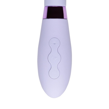 Wibrator Silicone Tip - zakrzywiony korpus z wypustkami, matowy silikon, panel 3 przycisków - 7