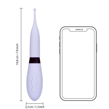 Wibrator Silicone Tip - zakrzywiony korpus z wypustkami, matowy silikon, panel 3 przycisków - 9