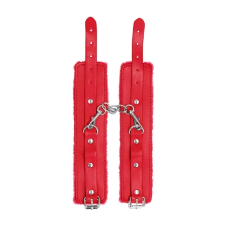 Plush Leather Handcuffs - 3